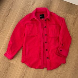 Bagatelle Collection Hot Pink Fleece Shacket – Size XS